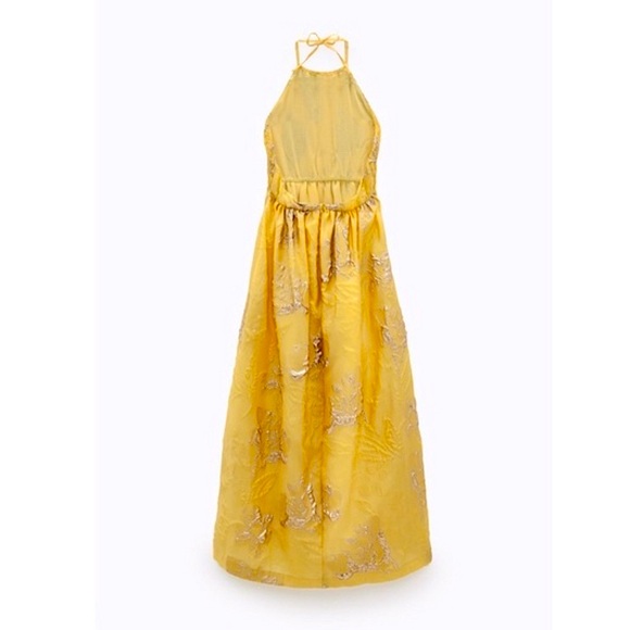ZARA LIMITED EDITION Gold Embroidered Dress - Picture 9 of 10